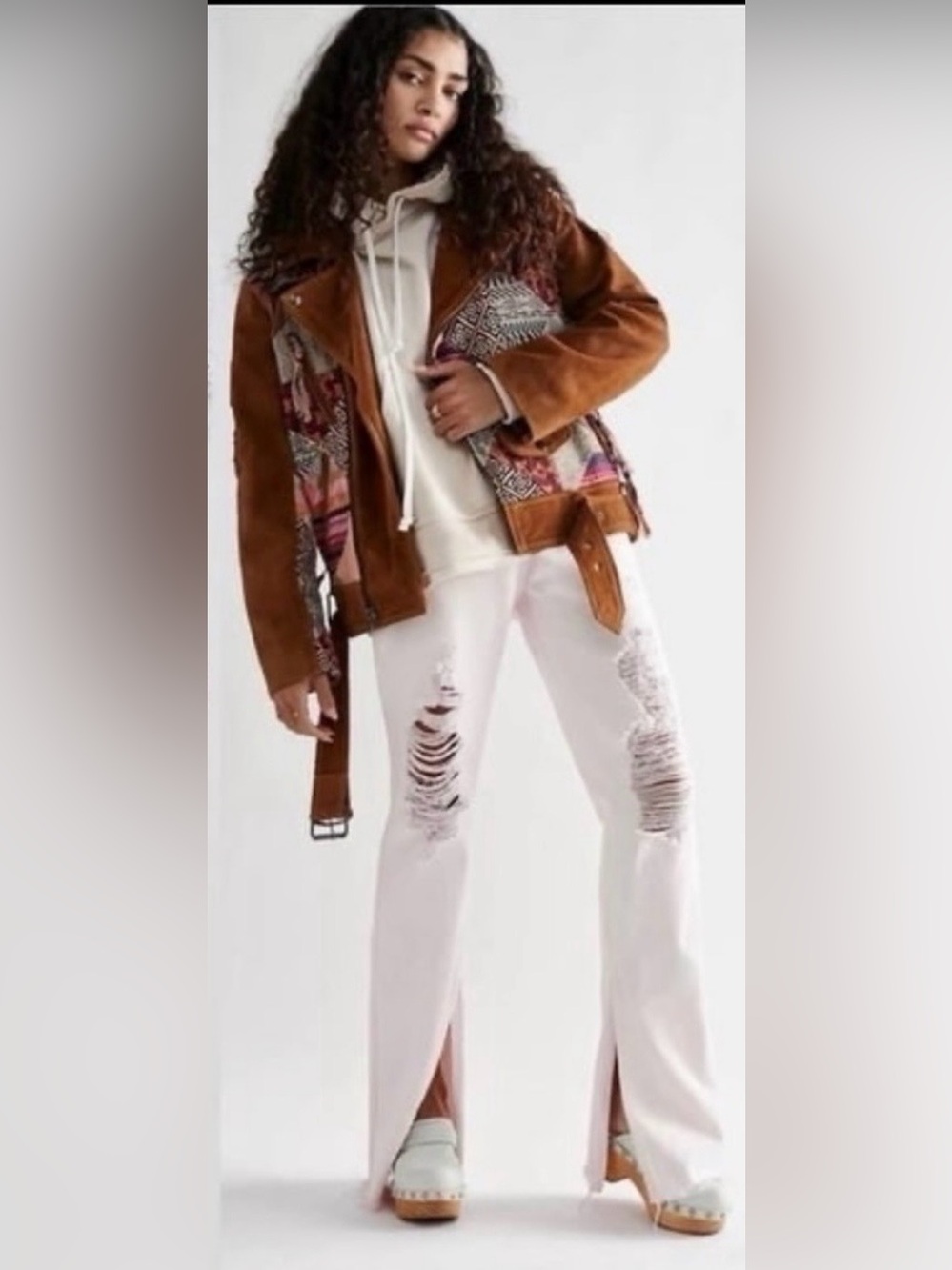 NWOT We The Free Vintage Style Cow Leather Jacket. S. Rare! $950 - Picture 1 of 15